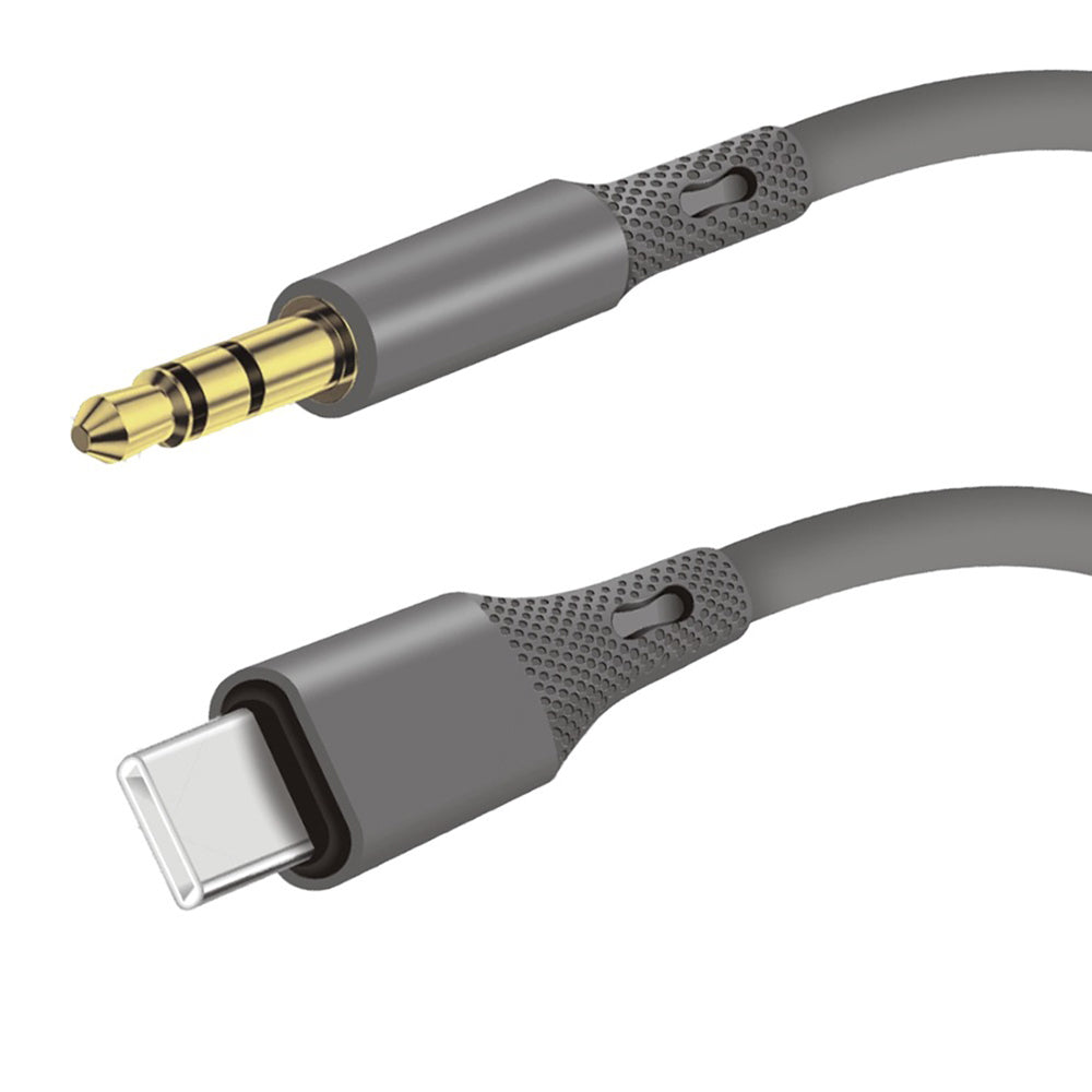 Audio Kabel USB-C - 3.5mm Techsuit AC4 SoundFlex, 1m, Grijs
