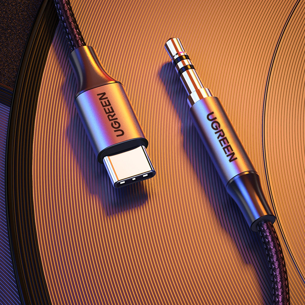 Audio Kabel USB-C - 3.5mm UGREEN AV143, 1m, Gri
