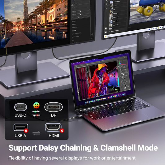 USB-C Audio- en Videokabel - DisplayPort UGREEN CM556 (25157), 1m, Grijs