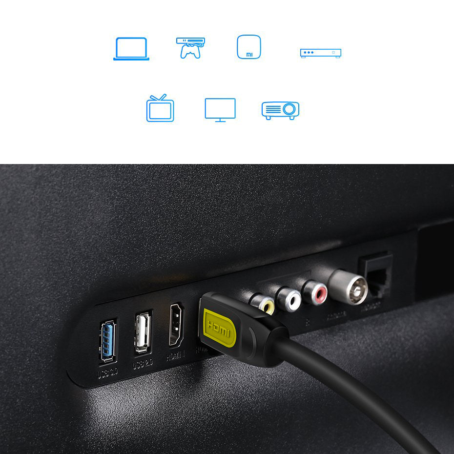 UGREEN HD101 Video Kabel, HDMI - HDMI, 4K, 2m, Zwart