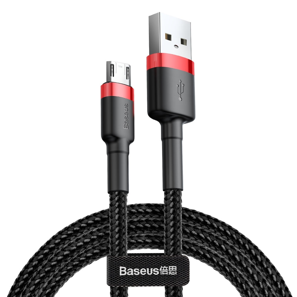 USB-A naar microUSB Data- en Oplaadkabel Baseus Cafule, 18W, 1m, Rood CAMKLF-B91