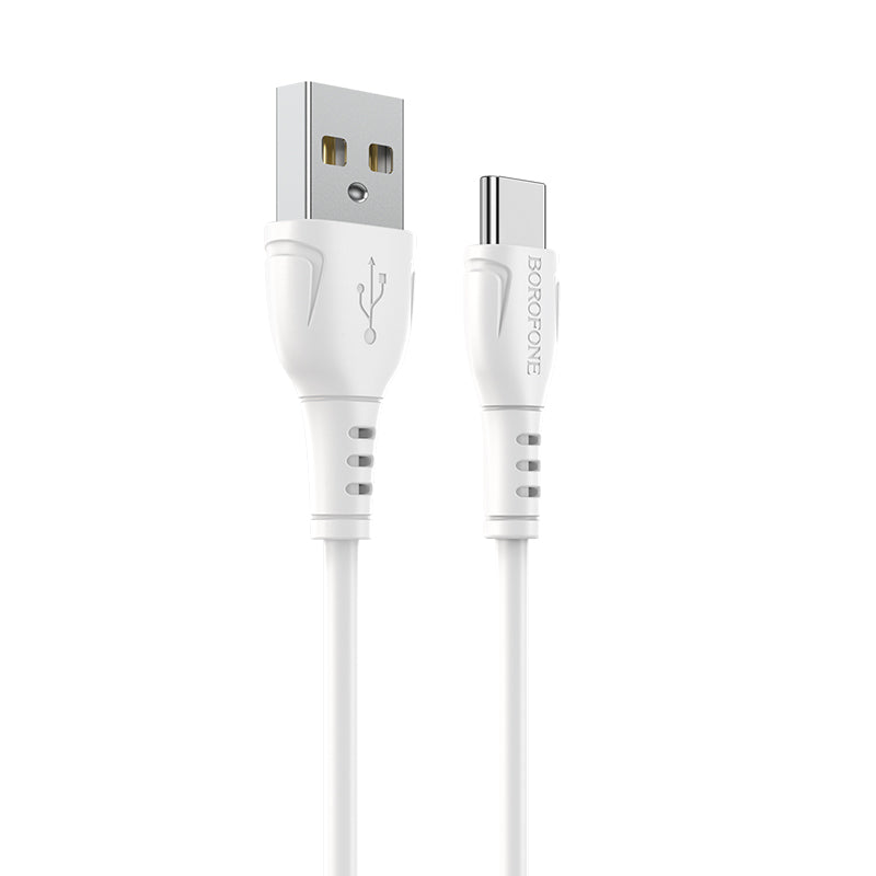 Data- en Oplaadkabel USB-A - USB-C Borofone BX51 Triumph, 20W, 1m, Wit