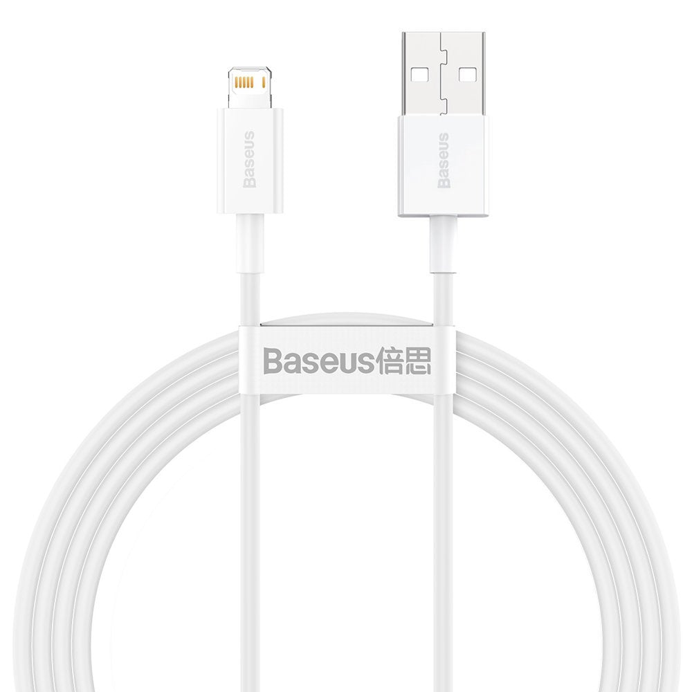Data- en Oplaadkabel USB-A - Lightning Baseus Superior Series, 20W, 1.5m, Wit CALYS-B02