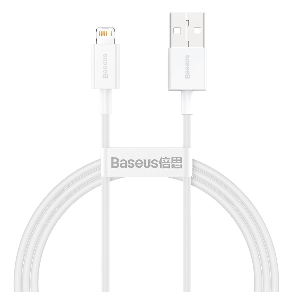 USB-A naar Lightning Data- en Oplaadkabel Baseus Superior Series, 20W, 1m, Wit CALYS-A02