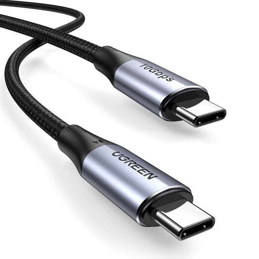 USB-C Data- en oplaadkabel - USB-C UGREEN US355, 100W, 1m, Zwart