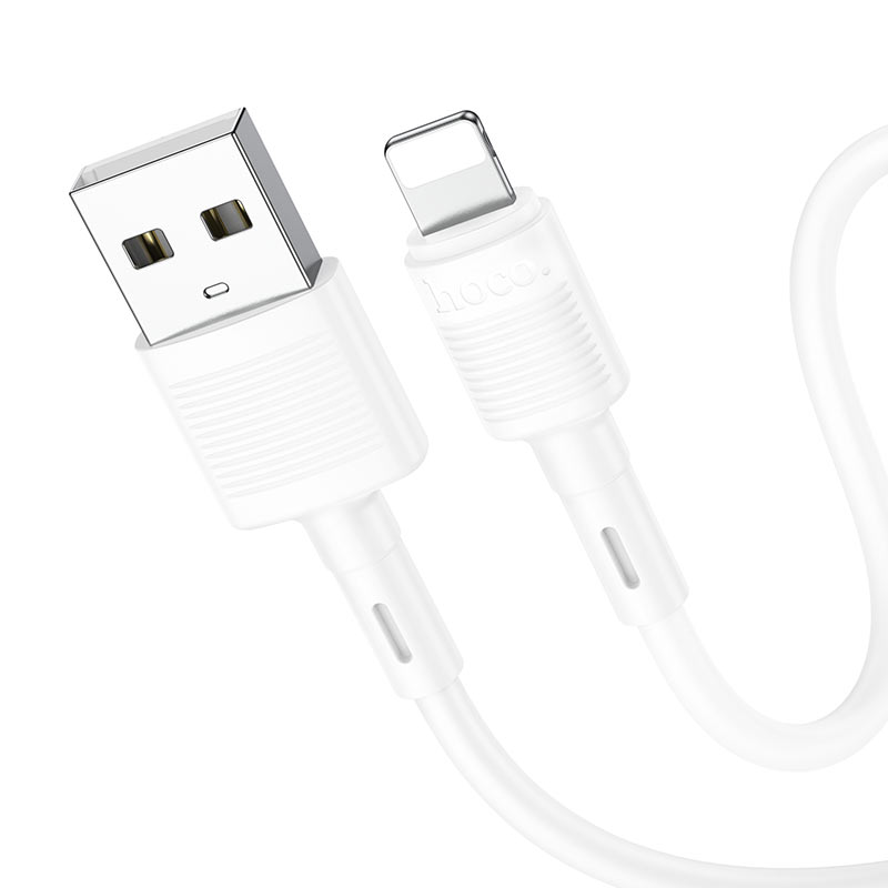 USB-A - Lightning Data- en Oplaadkabel HOCO X83 Victory, 18W, 1m, Wit