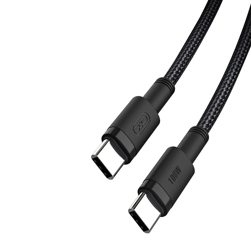 USB-C Data- en Oplaadkabel - USB-C XO Design NB-Q199, 100W, 1.5m, Zwart