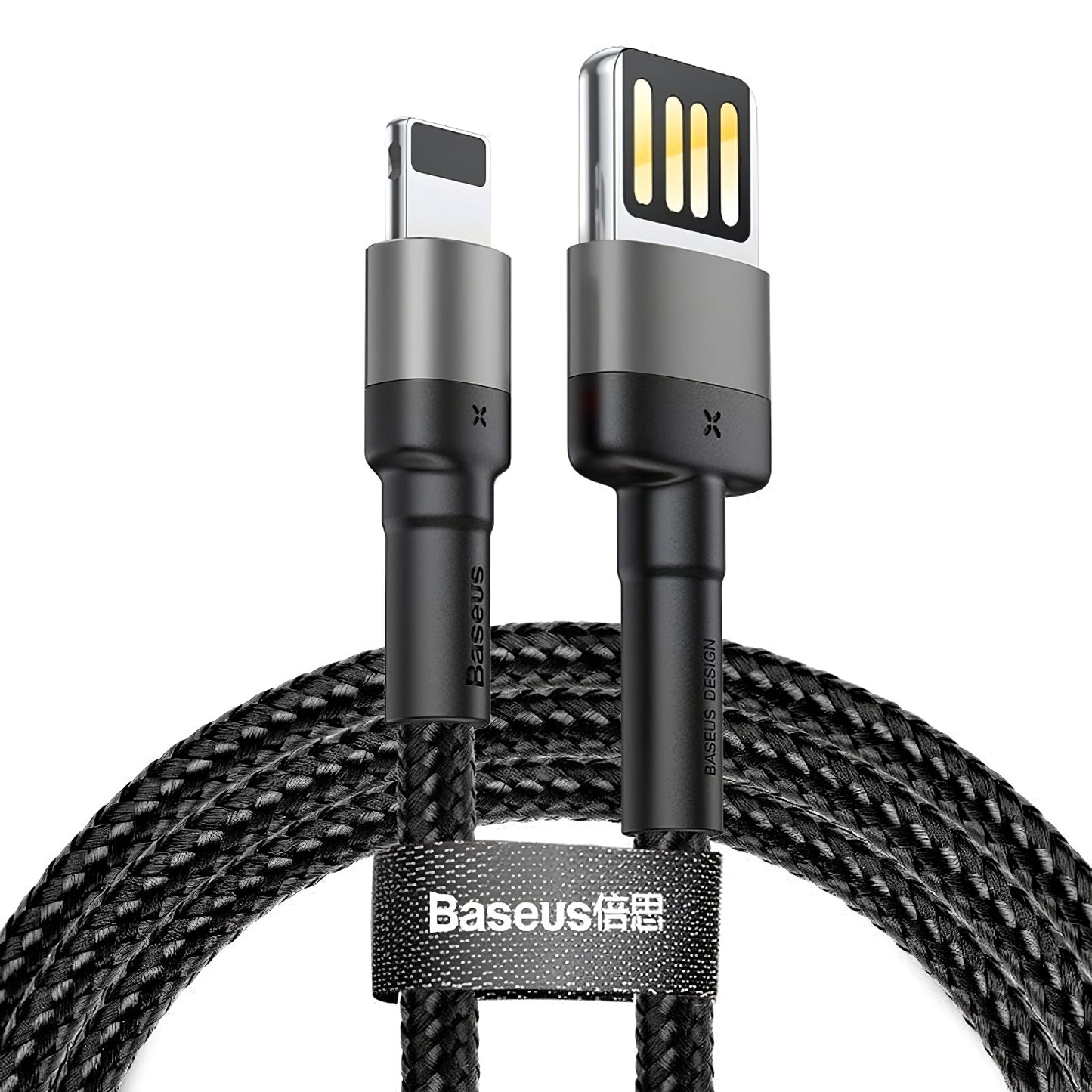 USB-A - Lightning Baseus Cafule Special Edition Data- en Oplaadkabel, 18W, 2m, Grijs CALKLF-HG1
