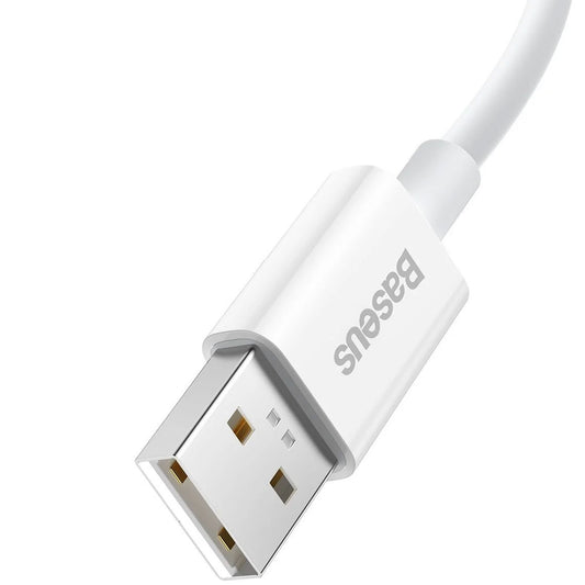Data- en oplaadkabel USB-A - USB-C Baseus Superior Series, 65W, 1m, Wit CAYS000902
