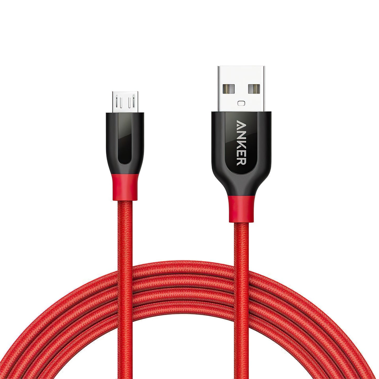Data- en Oplaadkabel USB-A - microUSB Anker PowerLine+, 18W, 1.8m, Rood A8143091