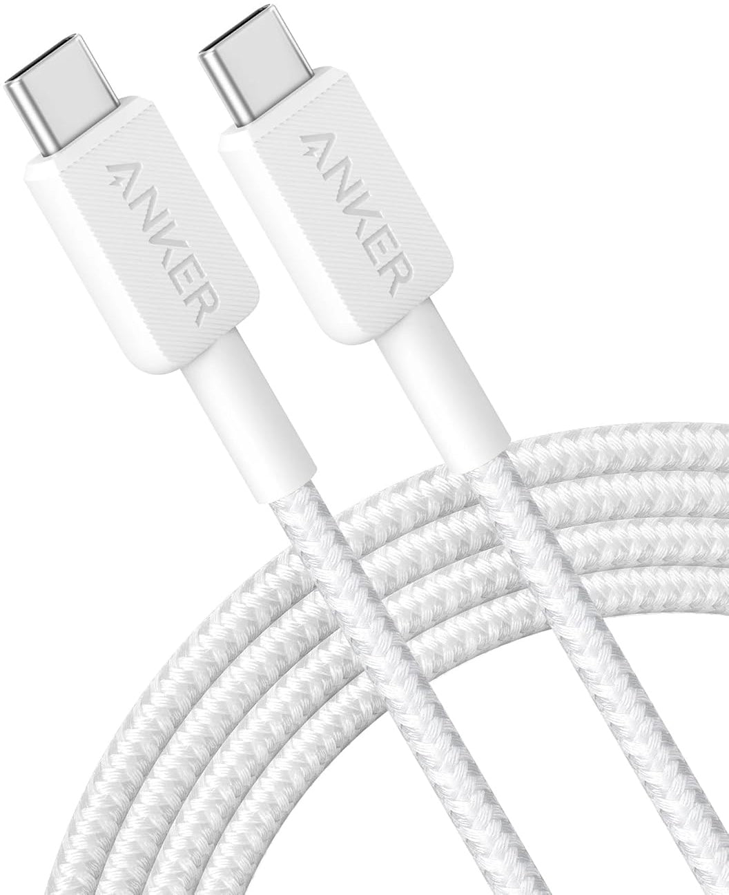 USB-C Data- en Oplaadkabel - USB-C Anker 322, 60W, 1.8m, Wit A81F6G21