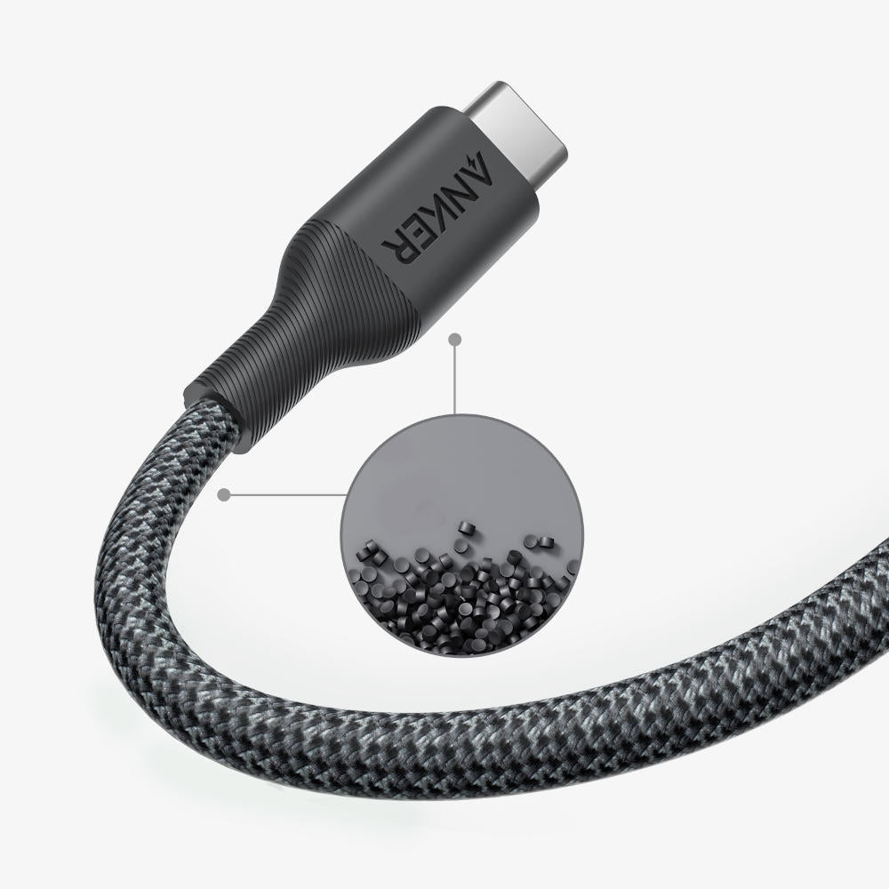 USB-C Data- en Oplaadkabel - USB-C Anker 544, 140W, 1.8m, Zwart A80F6H11