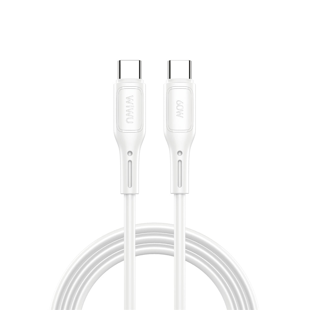 USB-C - USB-C data- en oplaadkabel WiWu Wi-C043E Starlink, 60W, 1m, Wit
