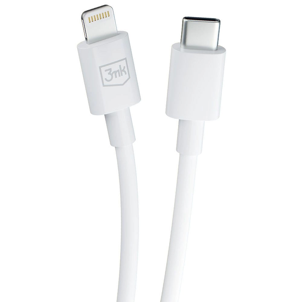 USB-C - Lightning 3MK Hyper Data- en Oplaadkabel, 20W, 1,2m, Wit