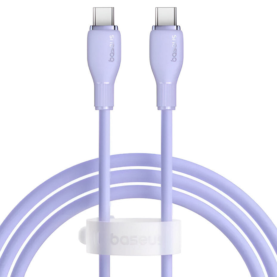USB-C Data en Oplaadkabel - USB-C Baseus Pudding, 100W, 1.2m, Paars P10355702511-00