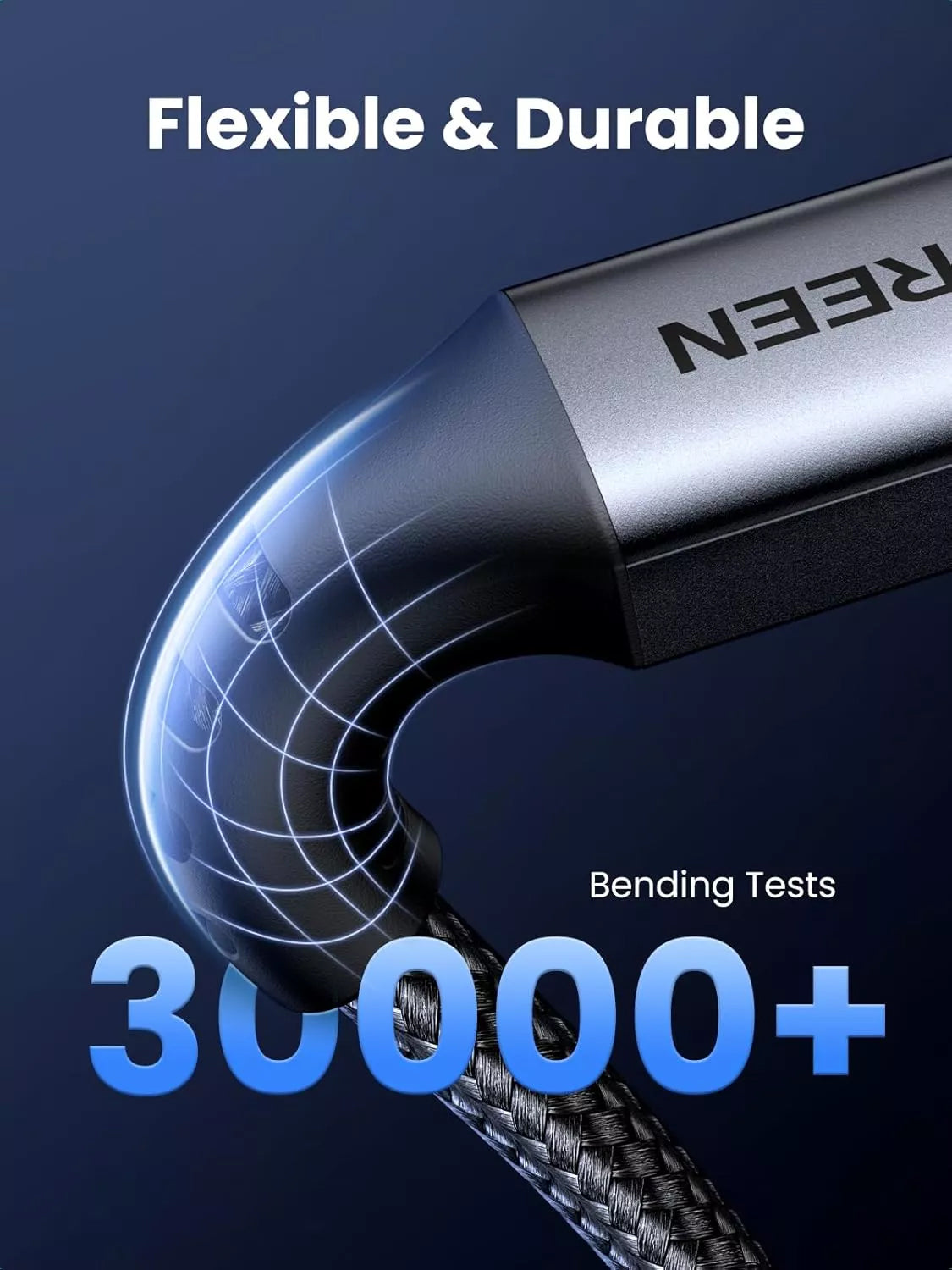 USB-C Data- en oplaadkabel - USB-C UGREEN US567, 60W, 2m, Grijs