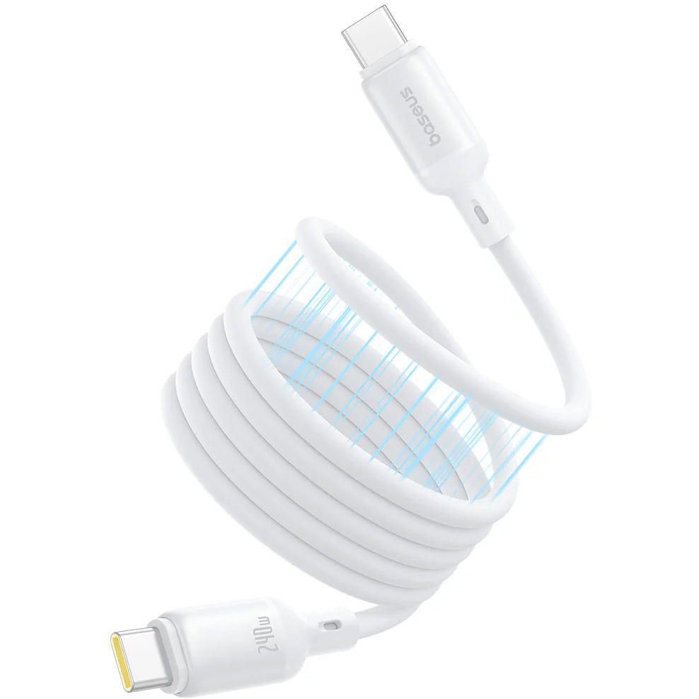 USB-C Data- en Oplaadkabel - USB-C Baseus PicoGo, 240W, 1m, Wit P10376800211-00
