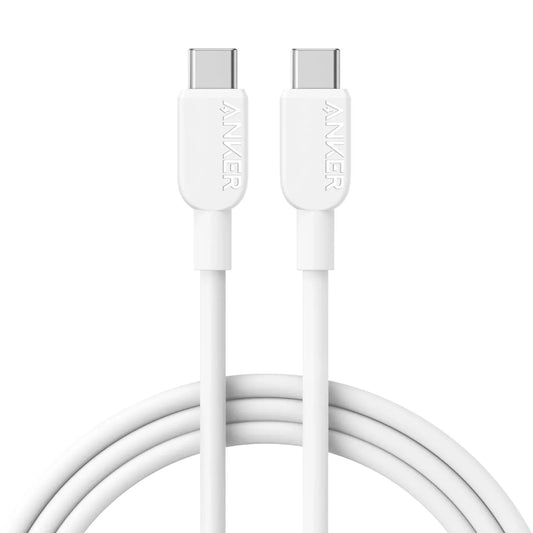 USB-C Data- en Oplaadkabel - USB-C Anker 310, 240W, 0.9m, Wit A81D5H21
