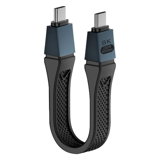 USB-C Data en Oplaadkabel - USB-C OEM 8K Video, 240W, 0.13m, Zwart