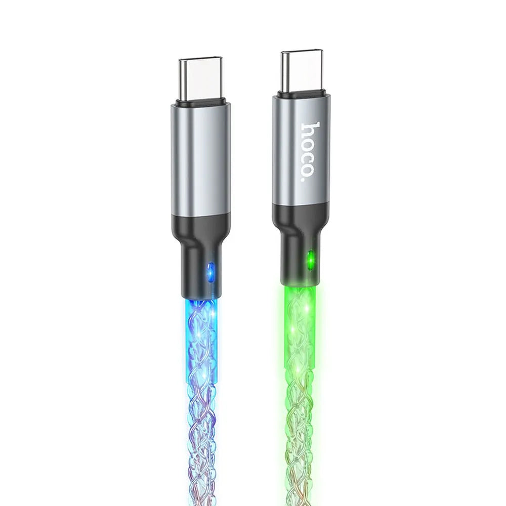 USB-C Data en Oplaadkabel - USB-C HOCO U112, 60W, 1m, Gri