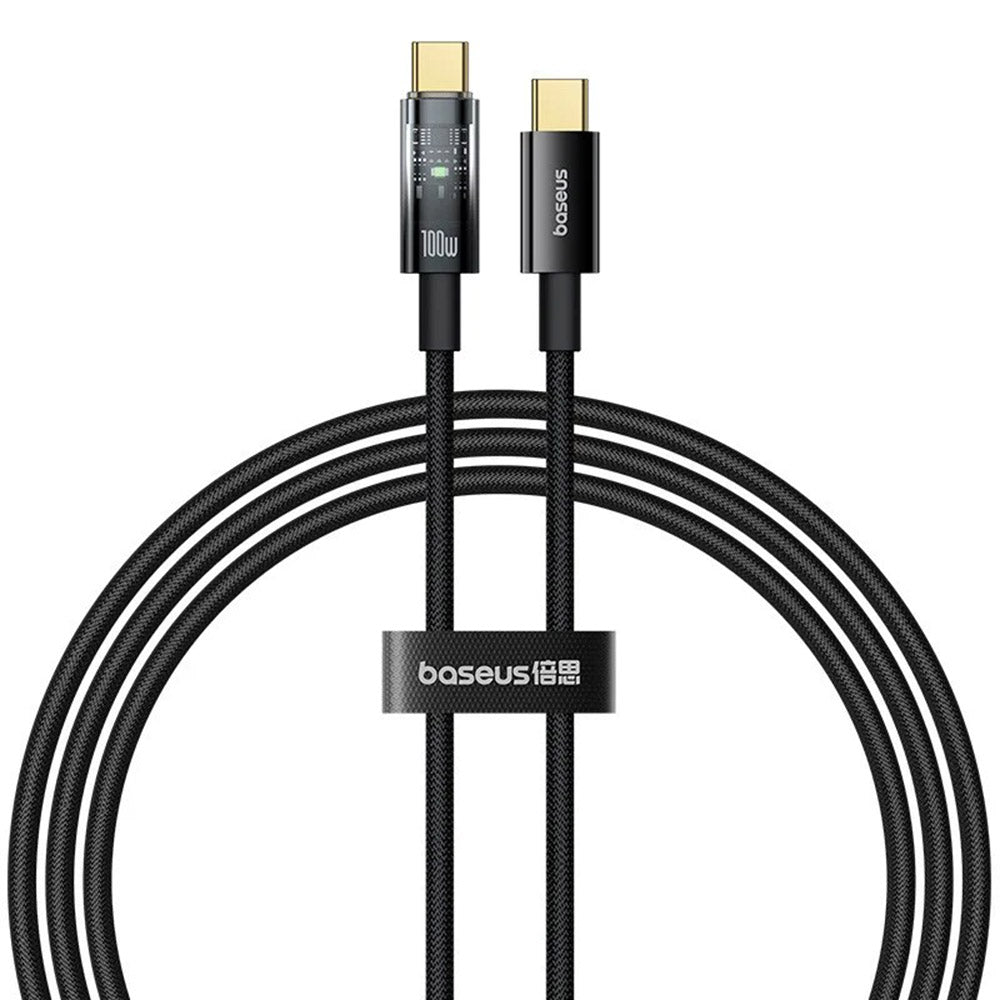 USB-C Data en Oplaadkabel - USB-C Baseus Explorer, 100W, 1m, Zwart P10319703111-00