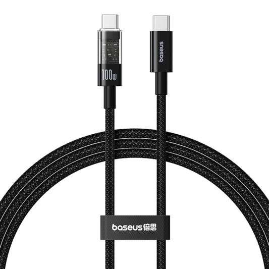 USB-C - USB-C Data- en Oplaadkabel Baseus Gem, 100W, 1m, Zwart P10373000111-00