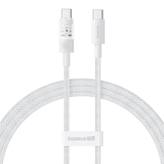 USB-C - USB-C Data- en Oplaadkabel Baseus Gem, 100W, 2m, Wit P10373000211-01