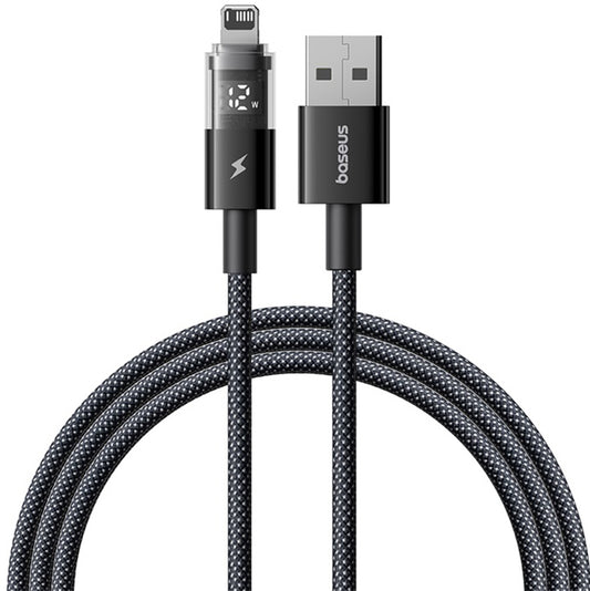 Data- en Oplaadkabel USB-A - Lightning Baseus Display 2, 18W, 2m, Zwart P10382700121-01