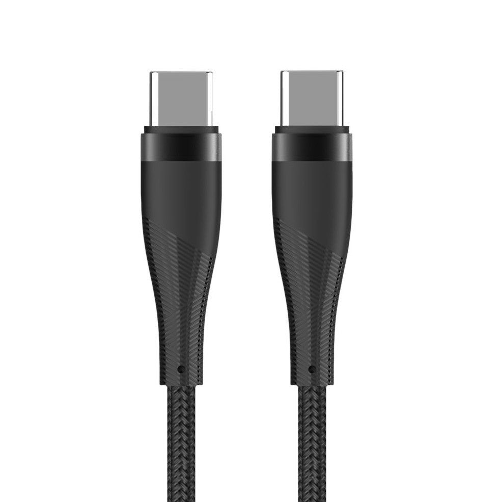 USB-C Data- en Oplaadkabel - USB-C MaXlife MXUC-08, 60W, 1m, Zwart