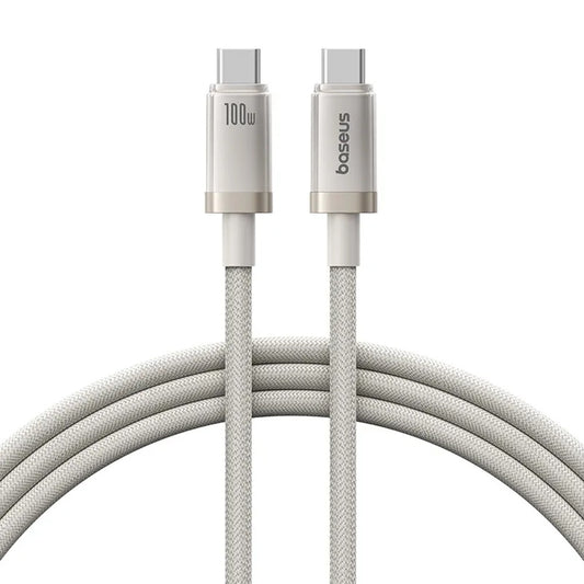 USB-C Data en Oplaadkabel - USB-C Baseus Titanium, 100W, 1m, Zilver P10378100G21-00