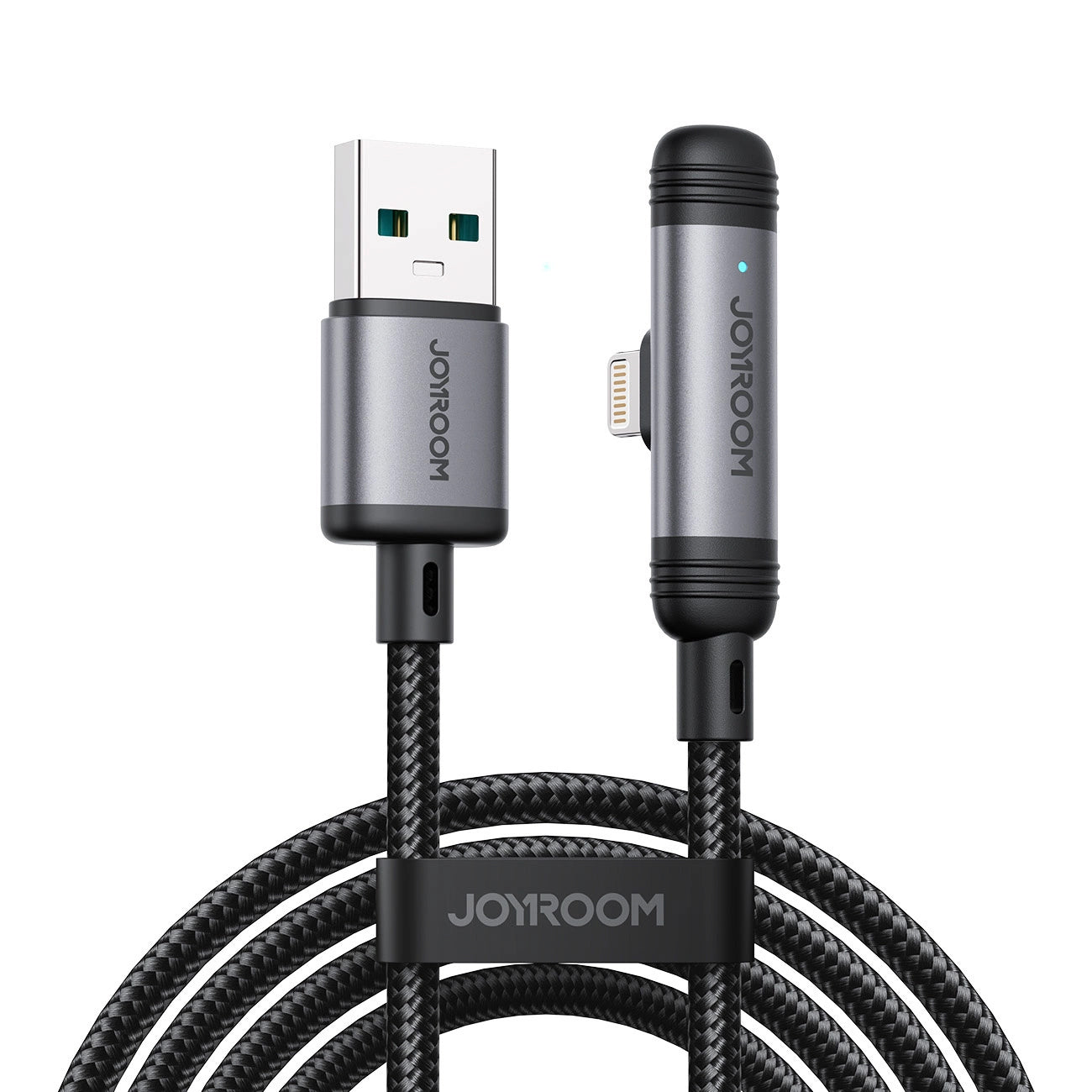 Data- en Oplaadkabel USB-A - USB-C Joyroom S-A56 EnjoyX Angled, 20W, 1.2m, Zwart