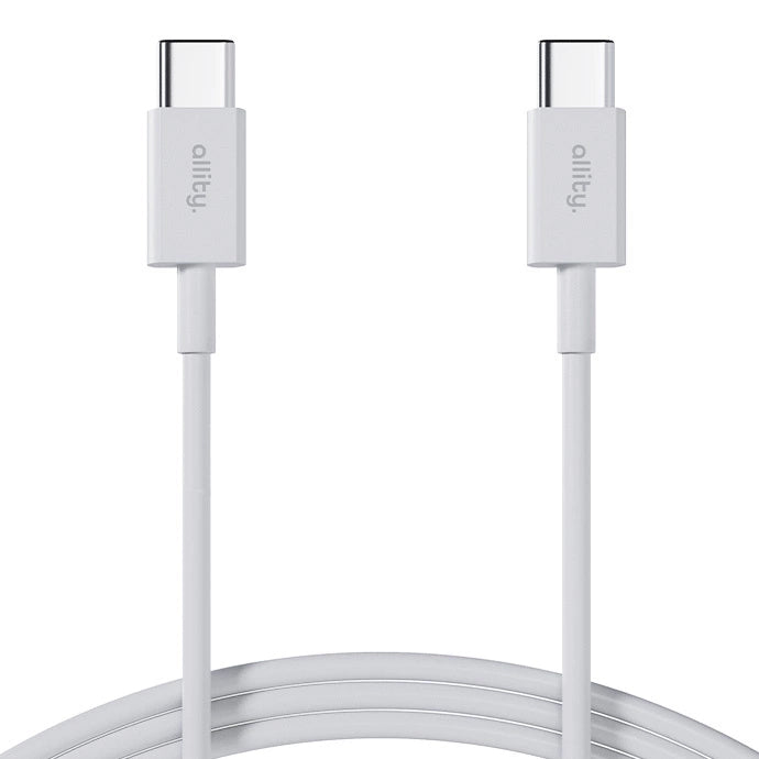 USB-C Data- en Oplaadkabel - USB-C Allity. AUC-03, 100W, 2m, Wit