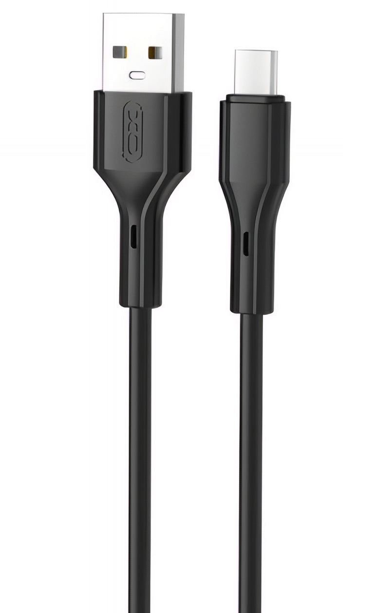 USB-A - USB-C Data- en Oplaadkabel XO Design NB230, 18W, 1m, Zwart