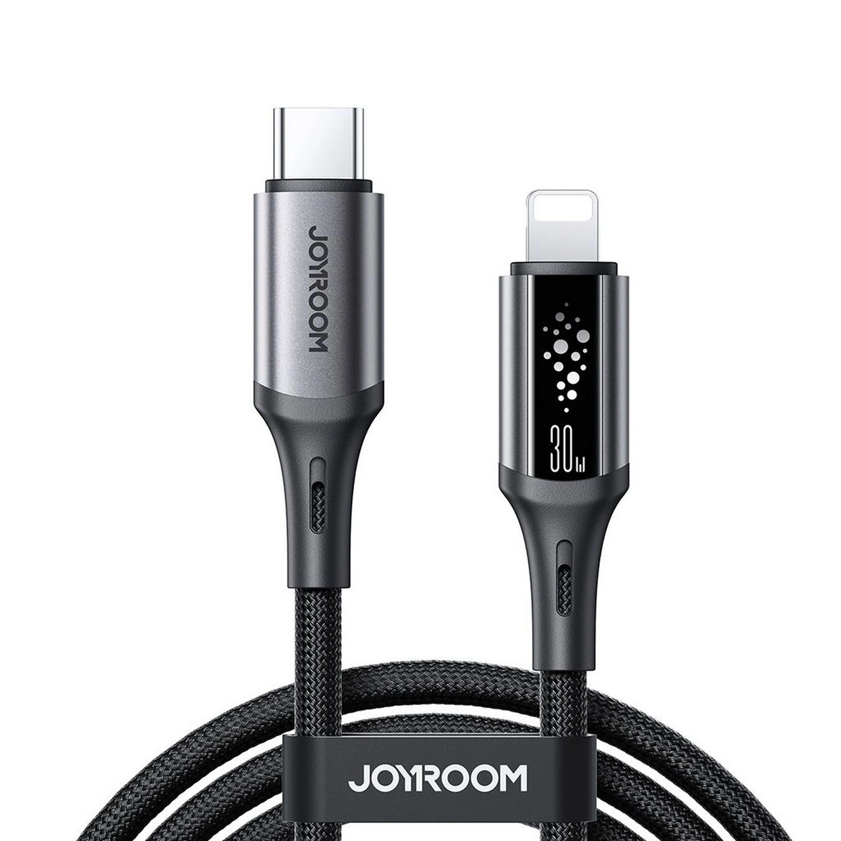 USB-C - Lightning Data- en Oplaadkabel Joyroom S-A60 StarTalk, 30W, 1.2m, Zwart