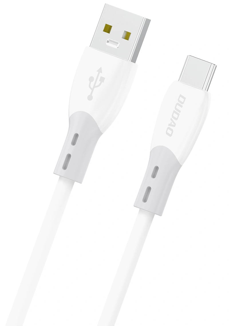 USB-A - USB-C Dudao L25ST Data- en Oplaadkabel, 100W, 1m, Wit