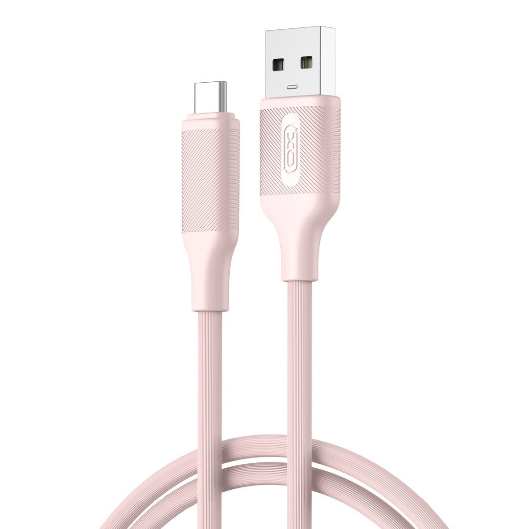 Data- en Oplaadkabel USB-A - USB-C XO Design NB265, 18W, 1m, Roze