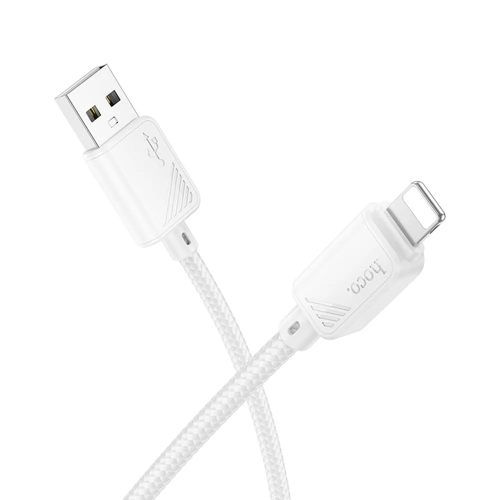 USB-A - Lightning Datakabel en Oplaadkabel HOCO X113, 18W, 1m, Wit