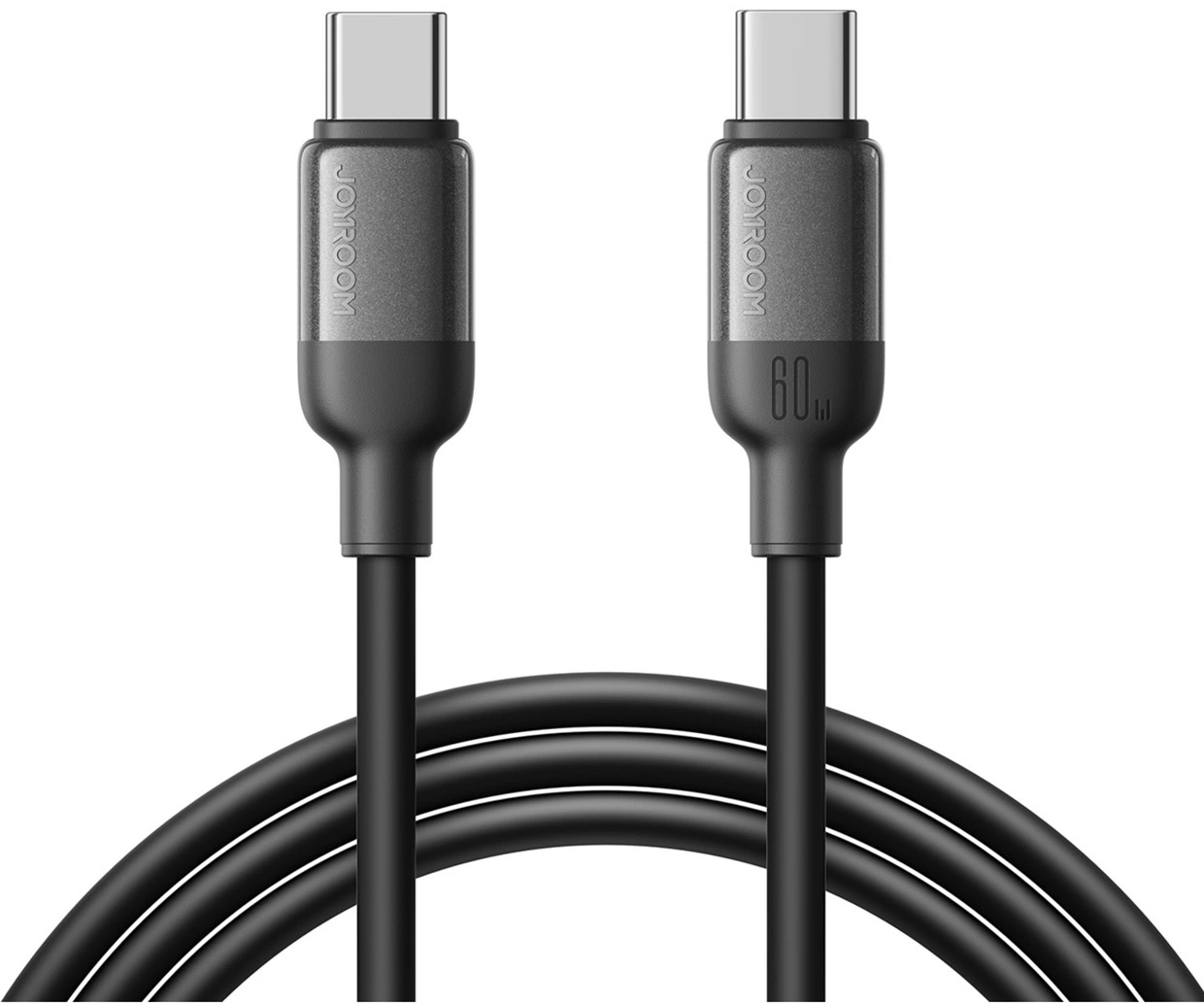 USB-C Data- en Oplaadkabel - USB-C Joyroom S-A62 Lively, 60W, 1,2m, Zwart