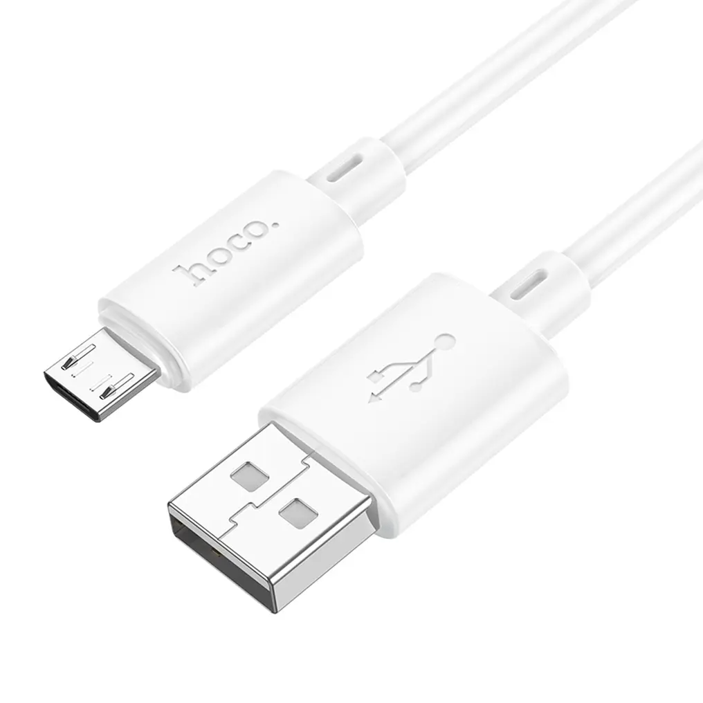 USB-A naar microUSB gegevens- en oplaadkabel HOCO X88, 18W, 2m, wit