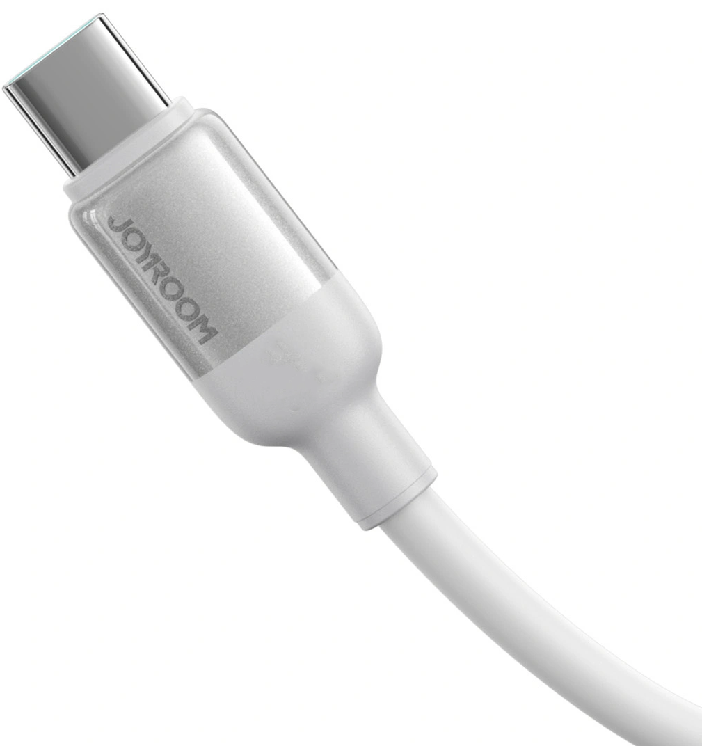 USB-A - USB-C Datakabel en Oplaadkabel Joyroom S-A62 Lively, 18W, 1,2m, Wit