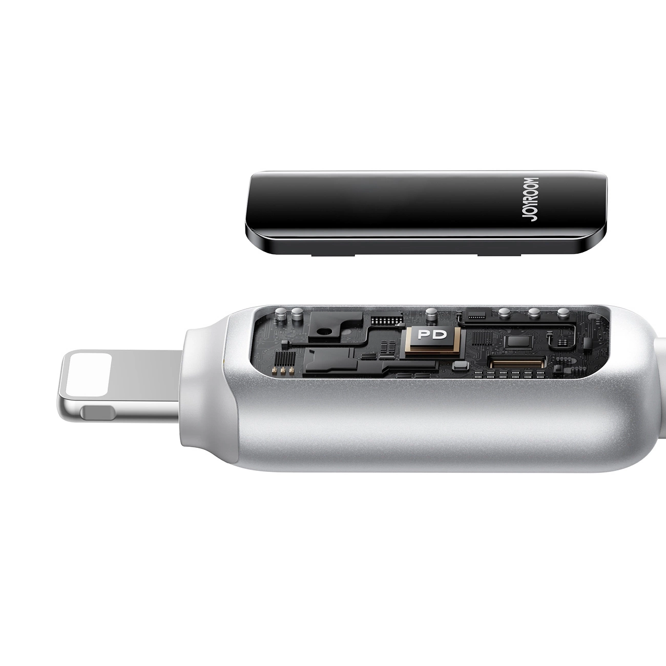 USB-A - Lightning Joyroom S-A55 StarFlight Display Data- en Oplaadkabel, 18W, 1.2m, Wit