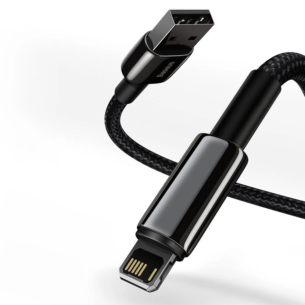 Gegevens- en oplaadkabel USB-A - Lightning Baseus Tungsten Gold, 20W, 1m, Zwart CALWJ-01