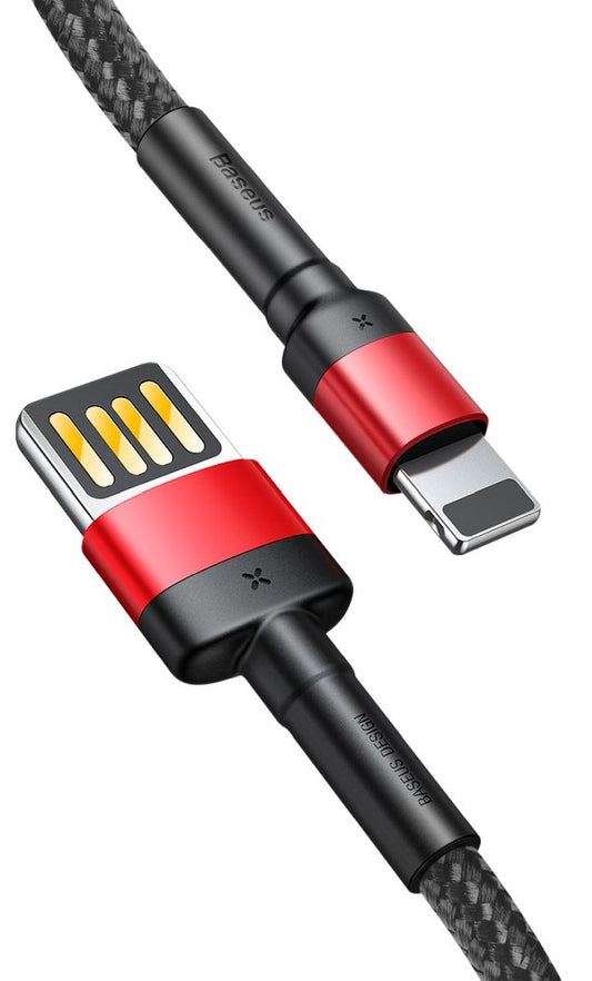 Data- en Oplaadkabel USB-A - Lightning Baseus Cafule Special Edition, 18W, 1m, Rood CALKLF-G91