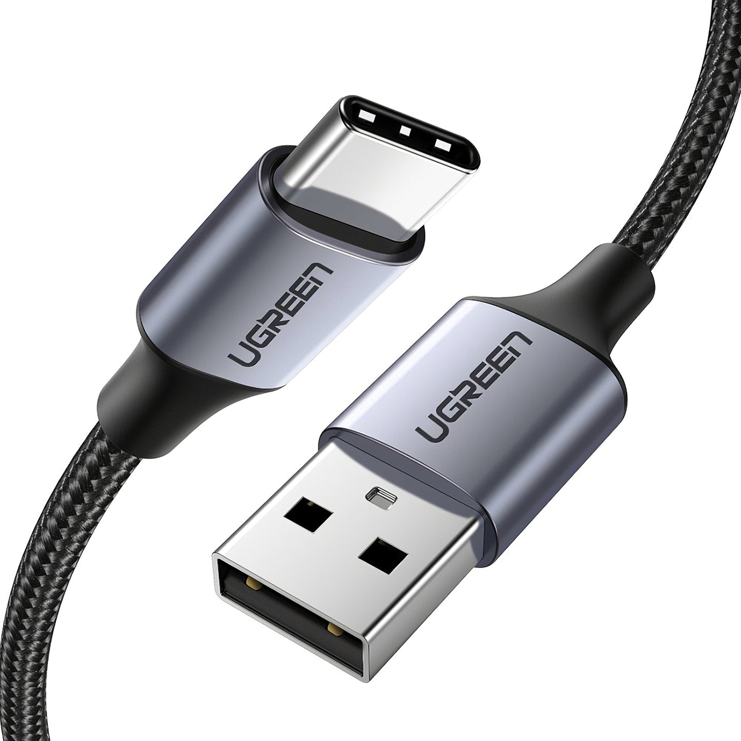 USB-A - USB-C UGREEN US288 Data- en Oplaadkabel, 18W, 1m, Zwart