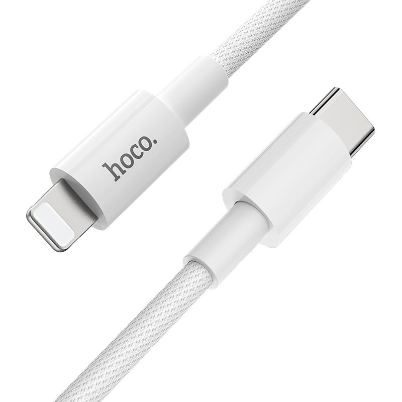 USB-C - Lightning Data- en Oplaadkabel HOCO X56, 20W, 1m, Wit