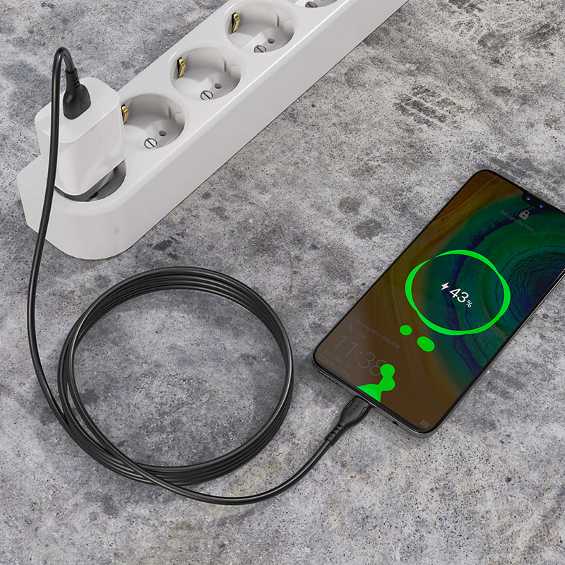 Data- en Oplaadkabel USB-A - USB-C Borofone BX51 Triumph, 20W, 1m, Zwart
