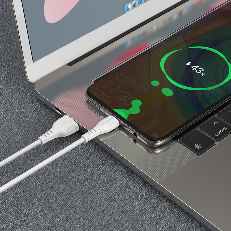 Data- en Oplaadkabel USB-A - USB-C Borofone BX51 Triumph, 20W, 1m, Wit