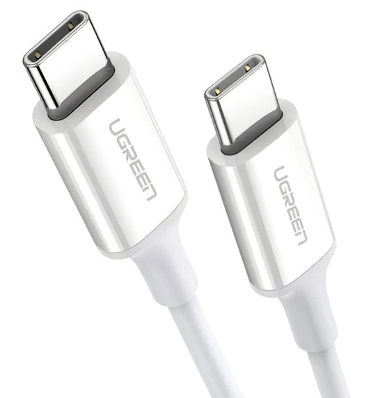 USB-C Data- en oplaadkabel - USB-C UGREEN US264, 60W, 1,5m, Wit