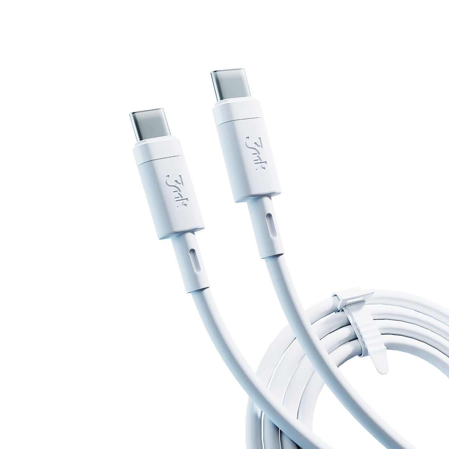 USB-C Data- en Oplaadkabel - USB-C 3MK Hyper Silicone, 60W, 1m, Wit
