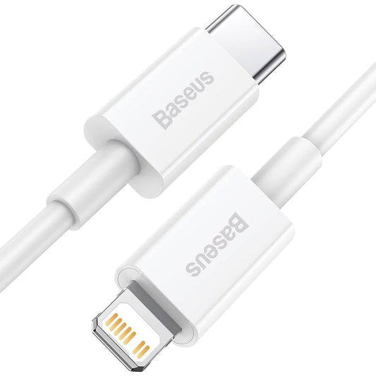 Gegevens- en oplaadkabel USB-C - Lightning Baseus Superior Series, 20W, 1,5m, Wit CATLYS-B02